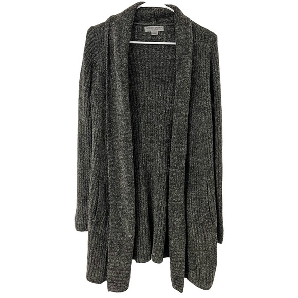 Barefoot Dreams Sweaters - Barefoot Dreams CozyChic Lite Gray Cardigan Long Size XS Open Front knit comfy